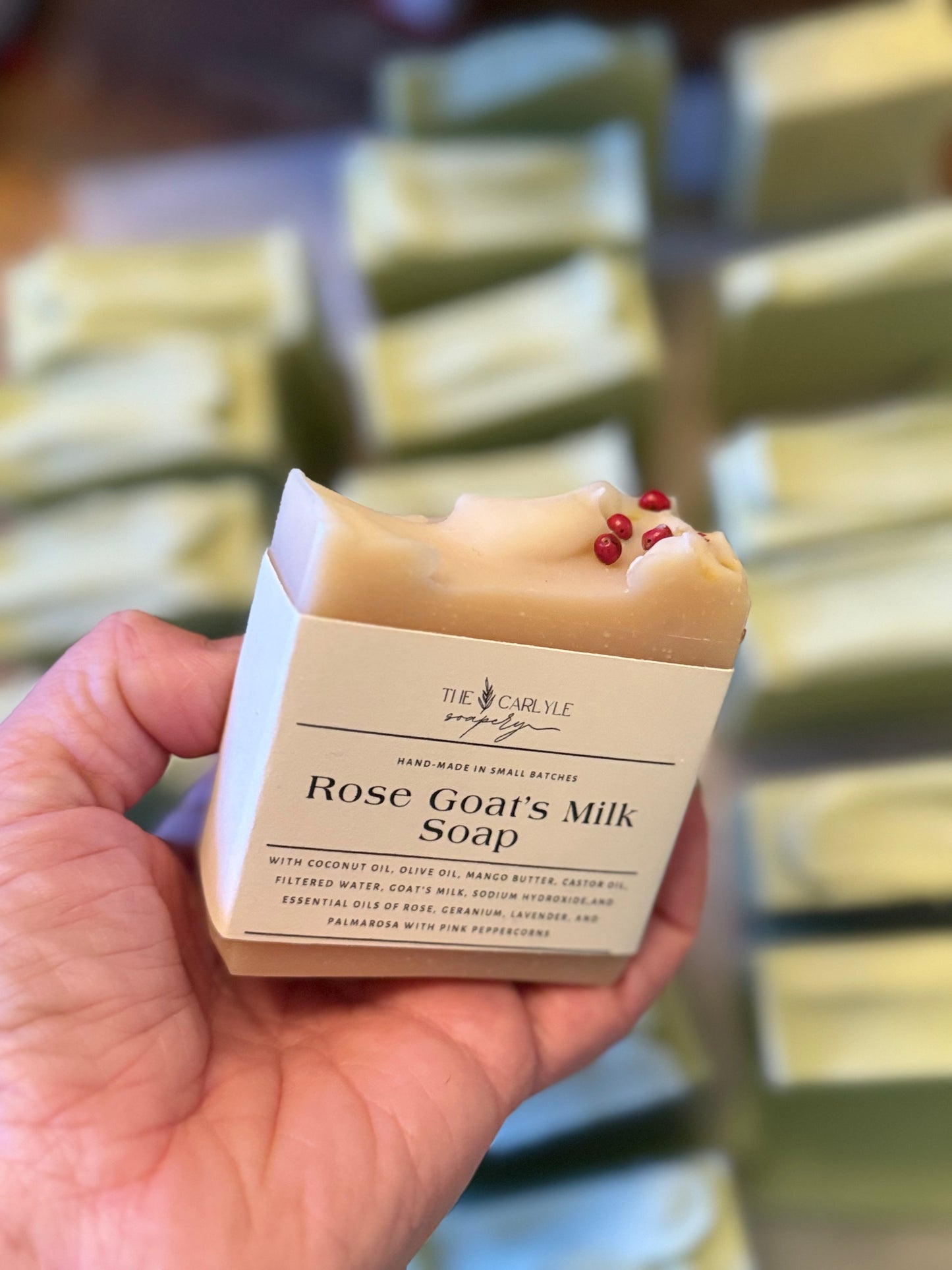 Rose Goat's Milk Soap w/ Red topper