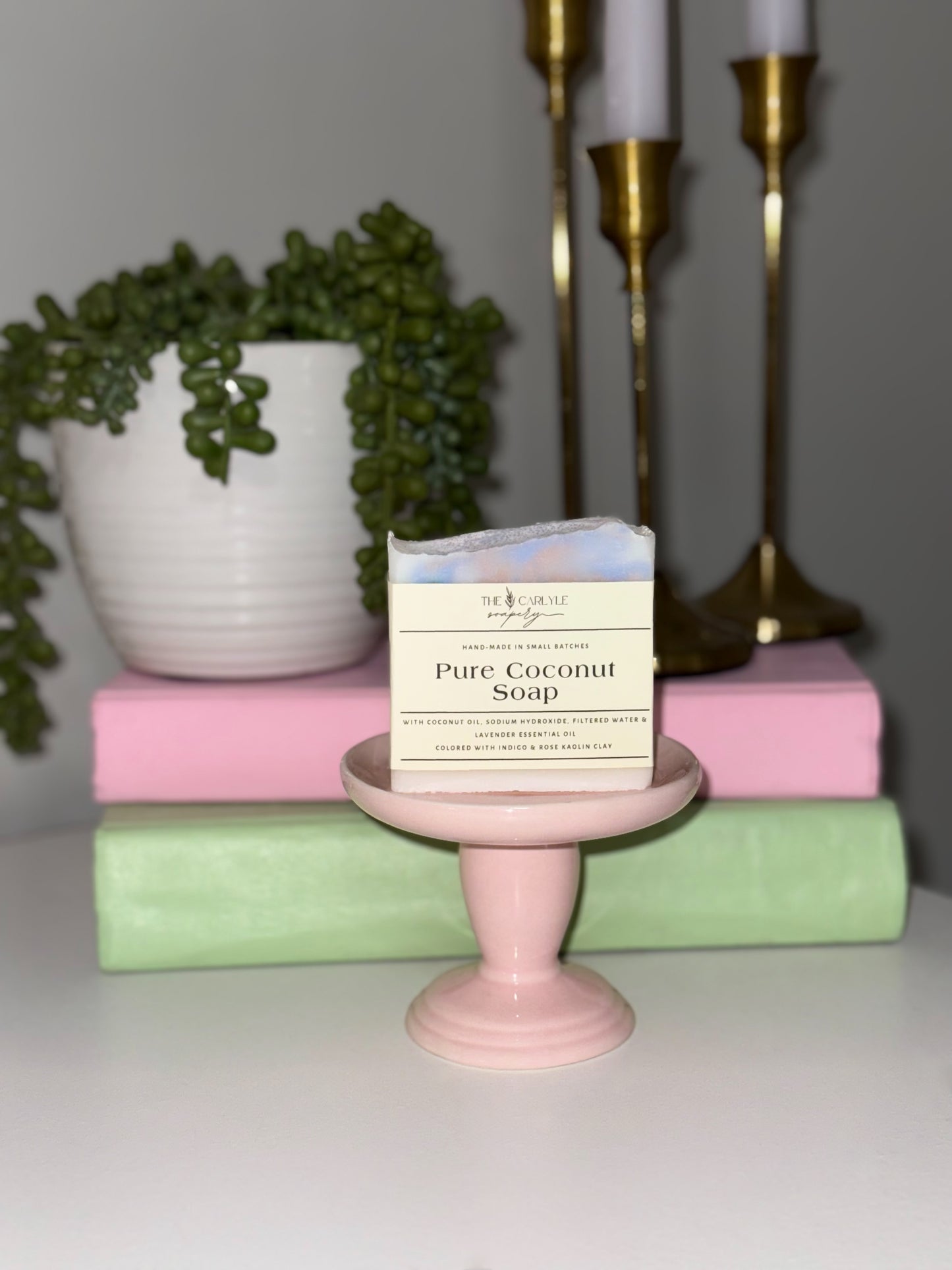 Pure Coconut Soap with Indigo & Rose Kaolin Clay