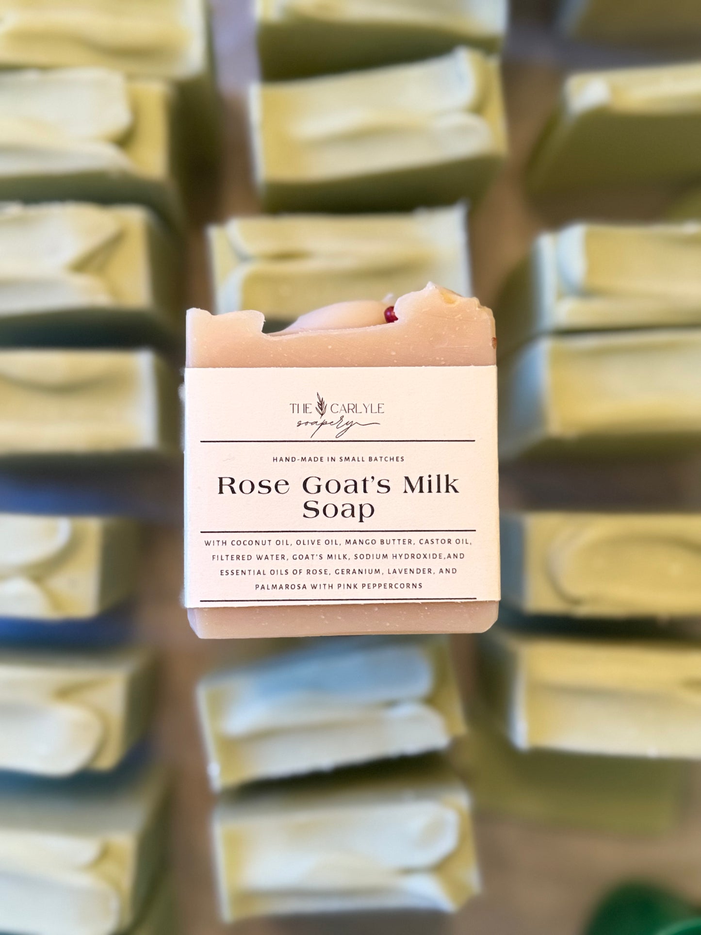 Rose Goat's Milk Soap w/ Red topper