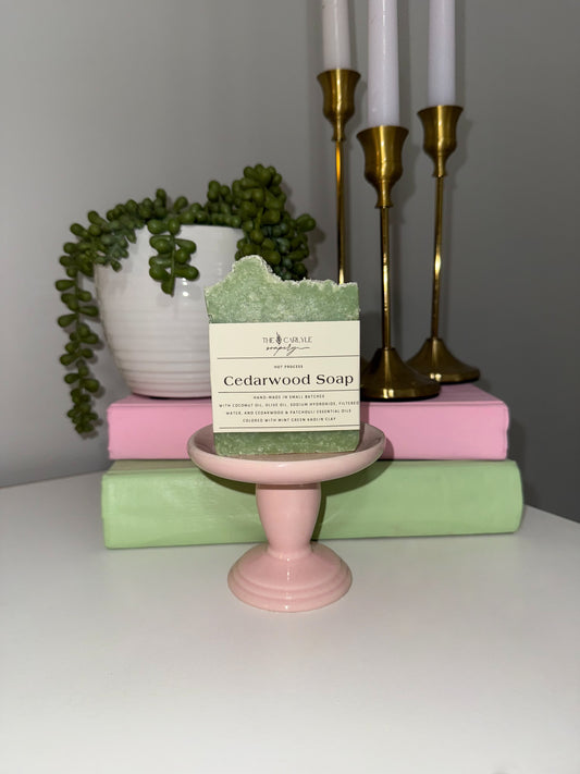 Mint Green Cedarwood Hot Process Soap