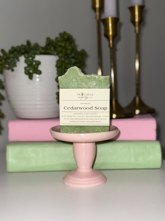 Mint Green Cedarwood Hot Process Soap